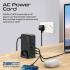 Promate GaNPort-140W Super-Speed GaNFast Charging Station with Power Delivery 3.1 & Quick Charge 3.0, Adaptive Fast Charging, Safety Protection, AC Power Cord, Black